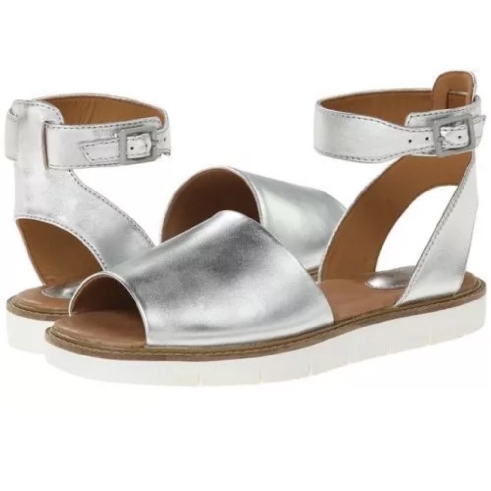 Clarks artisan silver sandals